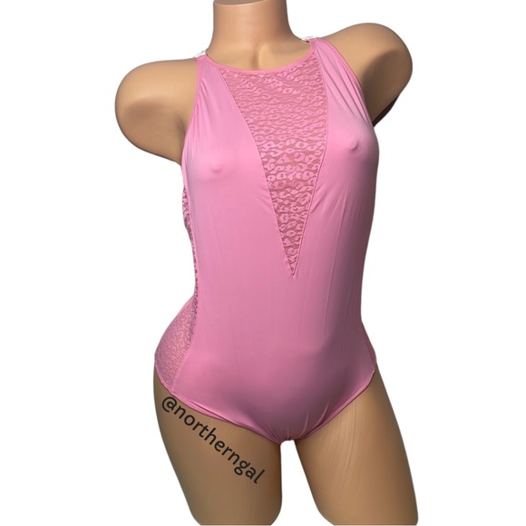 Victoria's Secret Other - Victoria’s Secret Leopard Lace High-Neck Bodysuit
